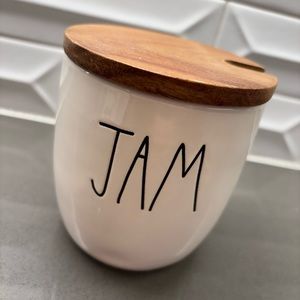 Rae Dunn White and Brown Food Storage Jar